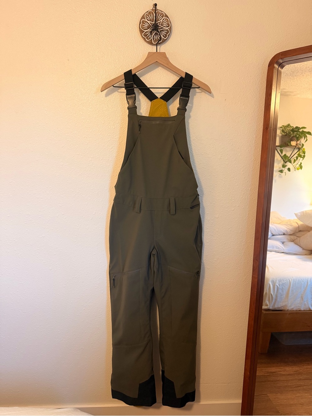 Body Glove Snow Bib Overalls - Olive Green